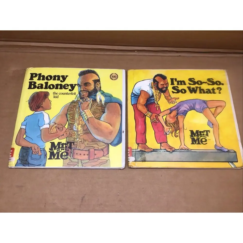 Vintage Mr T Book Lot 1984 1985 Mr T and Me Starland Hardcover Softcover Set HC